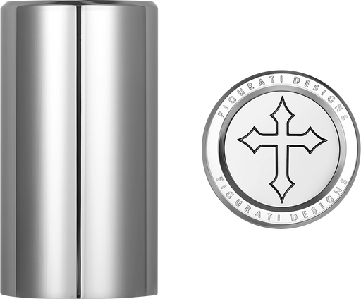 FIGURATI DESIGNS Docking Covers - Cross - Long - Silver FD41-DC-2545-SS