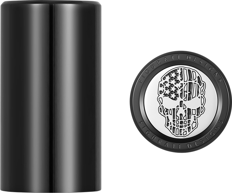 FIGURATI DESIGNS Docking Covers - American Flag Skull - Contrast Cut - Black FD27-DC-2545-BK