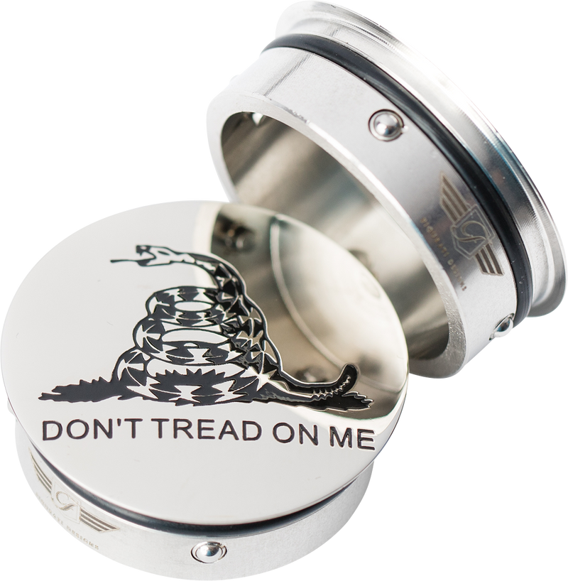 FIGURATI DESIGNS Swing Arm Covers - Don't Tread On Me - Custom FD40-DTOM-SS