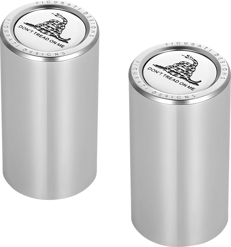 FIGURATI DESIGNS Docking Covers - Don't Tread On Me - Long - Silver FD40-DC-2545-SS