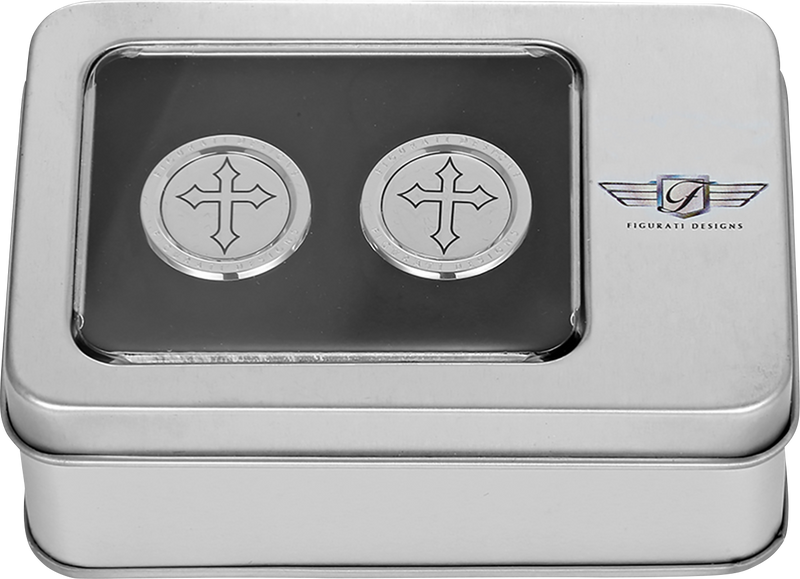 FIGURATI DESIGNS Docking Covers - Short - Cross - Silver FD41-DC-2530-SS