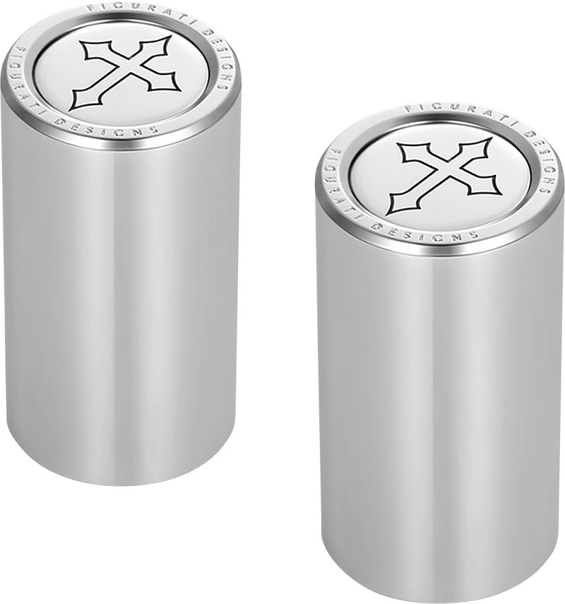 FIGURATI DESIGNS Docking Covers - Cross - Long - Silver FD41-DC-2545-SS