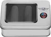 FIGURATI DESIGNS Docking Covers - Red/White/Blue American Flag Skull - Long - Black FD25-DC-2545-BK