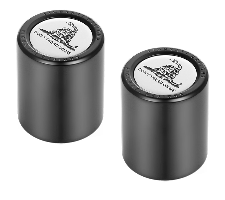 FIGURATI DESIGNS Docking Covers - Don't Tread On Me - Black FD40-DC-2730-BK