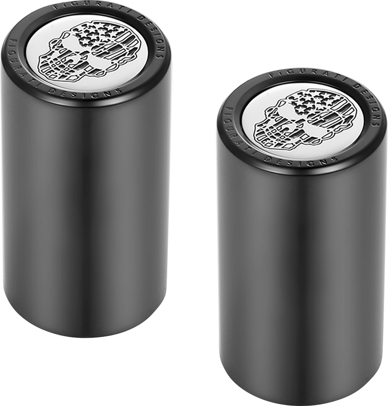 FIGURATI DESIGNS Docking Covers - American Flag Skull - Contrast Cut - Black FD27-DC-2545-BK