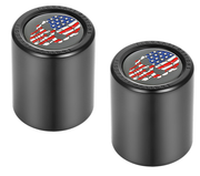FIGURATI DESIGNS Docking Covers - Red/White/Blue American Flag Skull - Black FD25-DC-2730-BK
