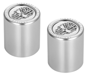 FIGURATI DESIGNS Docking Covers - American Flag Skull - Contrast Cut - Silver FD27-DC-2730-SS