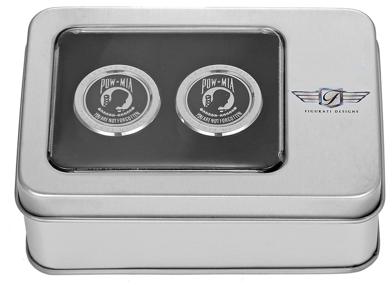 FIGURATI DESIGNS Docking Covers - POW MIA - Silver FD50-DC-2730-SS