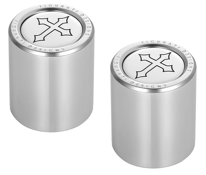 FIGURATI DESIGNS Docking Covers - Cross - Silver FD41-DC-2730-SS