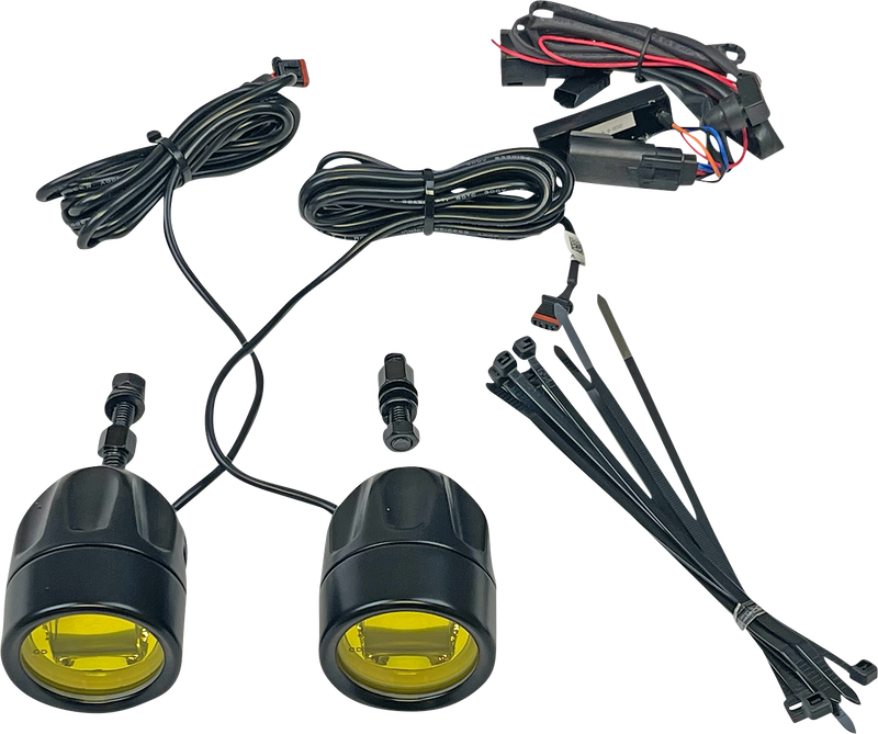 CUSTOM DYNAMICS ProBEAM® LED Halo Fog Lights - Black - Yellow Lens