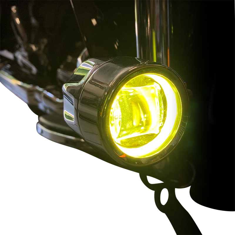 CUSTOM DYNAMICS ProBEAM® LED Halo Fog Lights - Black - Yellow Lens