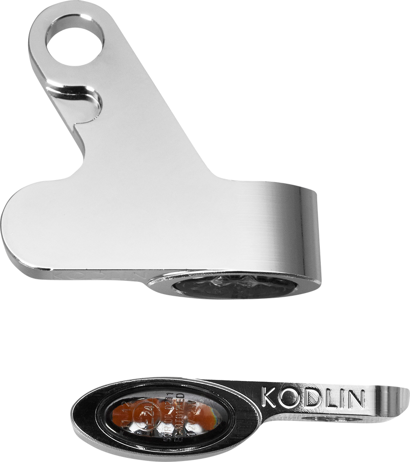 KODLIN USA LED 2-1 FRONT TURN SIGNAL w/ RUNNING LIGHT - CHROME