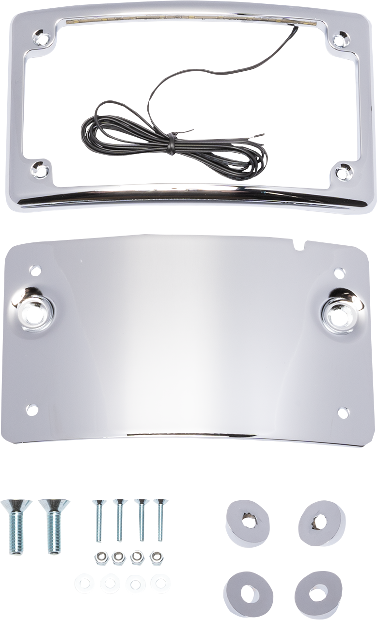 KODLIN USA LICENSE PLATE KIT CURVED - CHROME