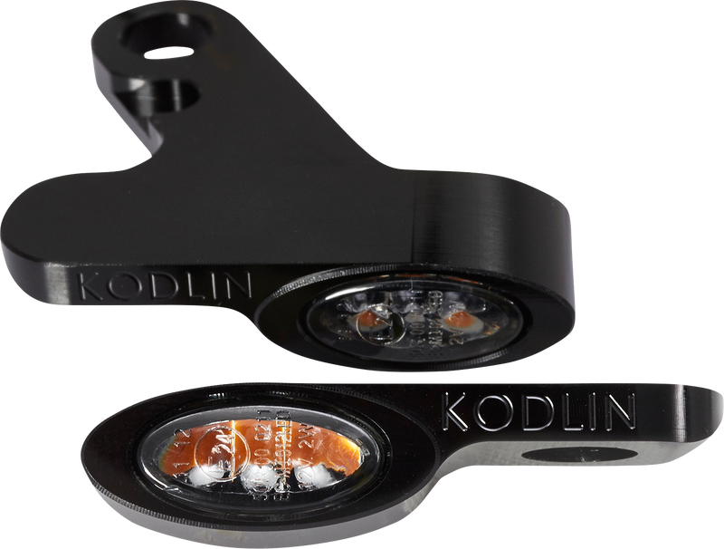 KODLIN USA LED 2-1 FRONT TURN SIGNAL w/ RUNNING LIGHT- BLACK