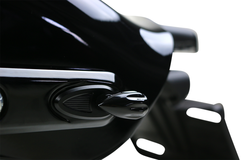 KODLIN USA Fender Struts Rear Turn Signal Adapter/Cover Plates - Black