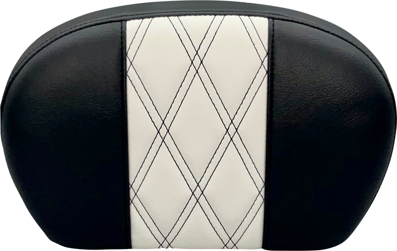 LE PERA Sissy Bar Pad - Large - GT 1/HR 1 Inlay - Dull Black - '08-'22 SOFTAIL & TOURING