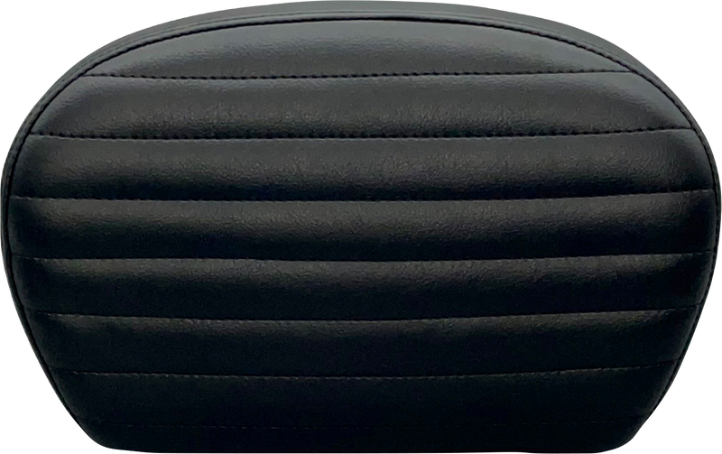 LE PERA Sissy Bar Pad - Large - Pleated - Dull Black - '08-'22 SOFTAIL & TOURING