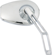 PRO-ONE PERF.MFG. Mirror - Micro w/V2 Cut-Out Stem - Oval - Chrome - Right 102110