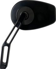 PRO-ONE PERF.MFG. Mirror - Micro w/V2 Cut-Out Stem - Oval - Black - Left 102100B