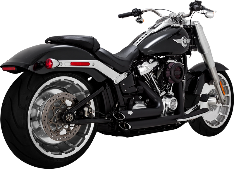 VANCE & HINES Shortshots Staggered Exhaust System - Matte Black - Softail '18-'24