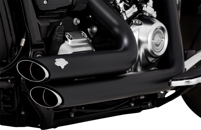 VANCE & HINES Shortshots Staggered Exhaust System - Matte Black - Softail '18-'24