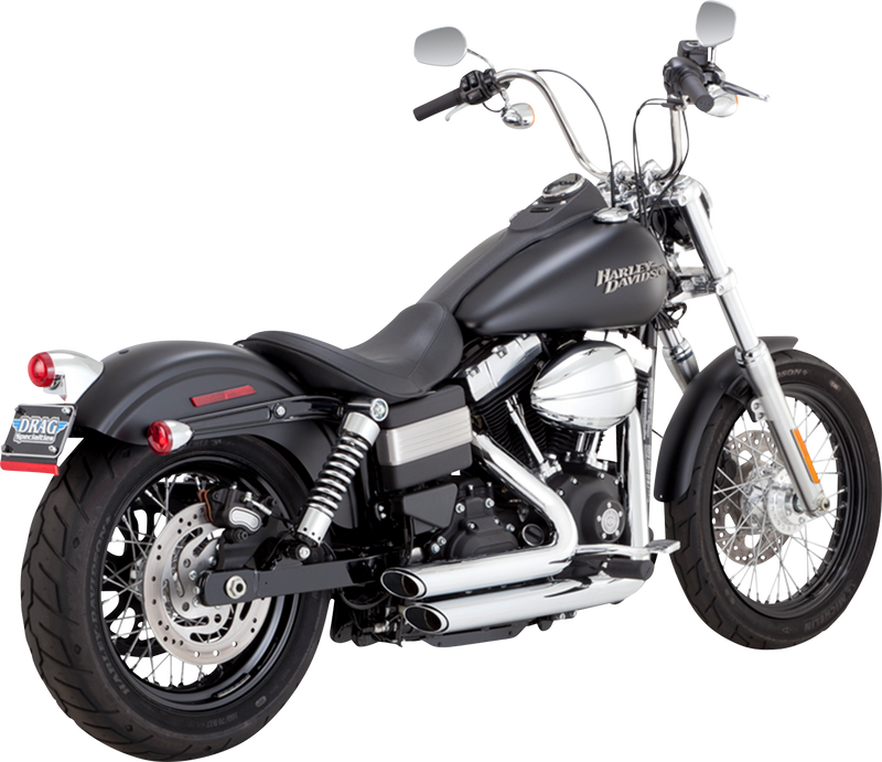 VANCE & HINES Shortshots Staggered Exhaust System - Chrome - Dyna '12-'17