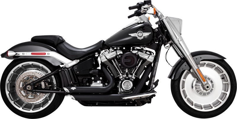 VANCE & HINES Shortshots Staggered Exhaust System - Matte Black - Softail '18-'24