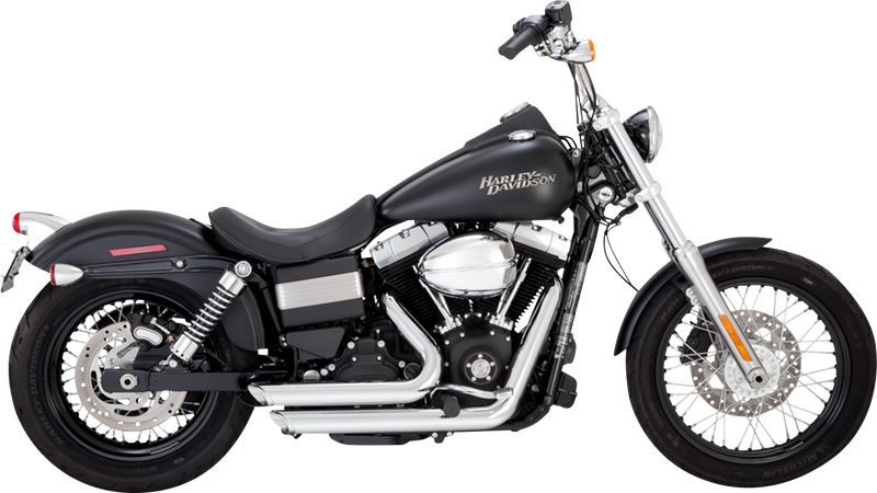 VANCE & HINES Shortshots Staggered Exhaust System - Chrome - Dyna '12-'17