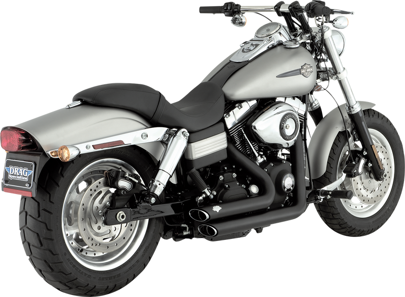 VANCE & HINES Shortshots Staggered Exhaust System - Matte Black - Dyna '06-'09
