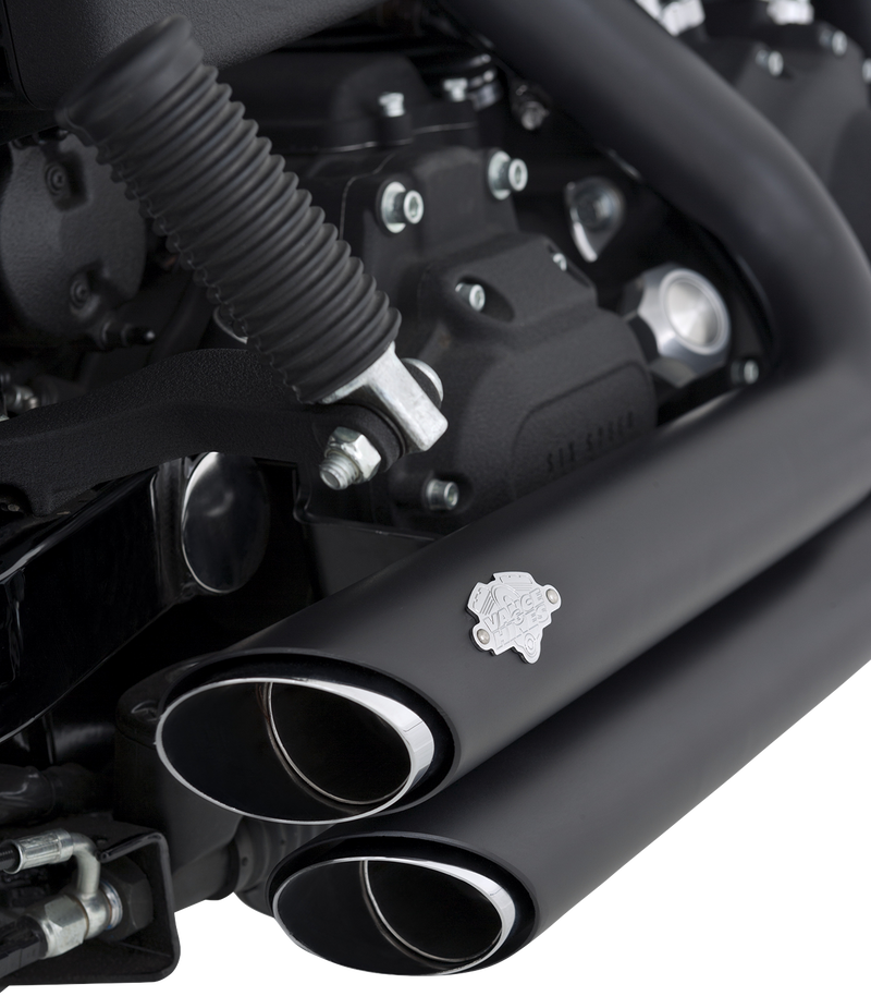 VANCE & HINES Shortshots Staggered Exhaust System - Matte Black - Dyna '06-'09