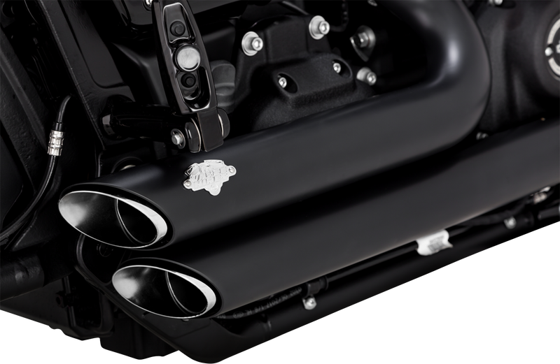 VANCE & HINES Shortshots Staggered Exhaust System - Matte Black - Softail '18-'24