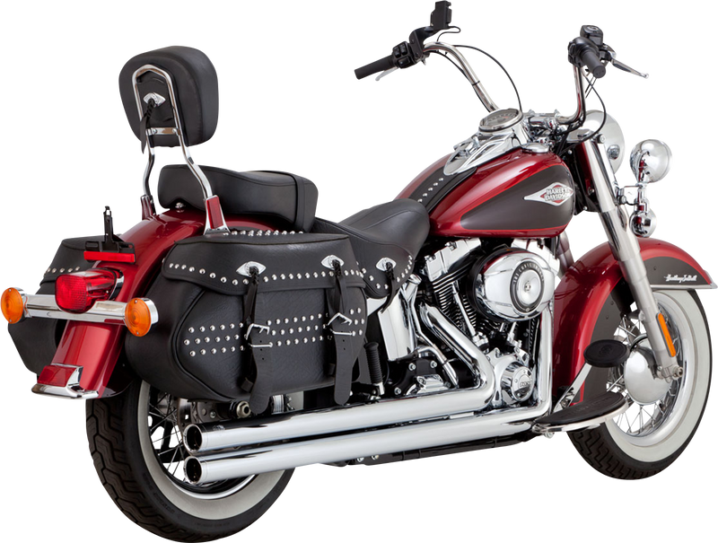 VANCE & HINES Big Shots Long Exhaust System - Chrome - '86-'17 SOFTAIL MODELS