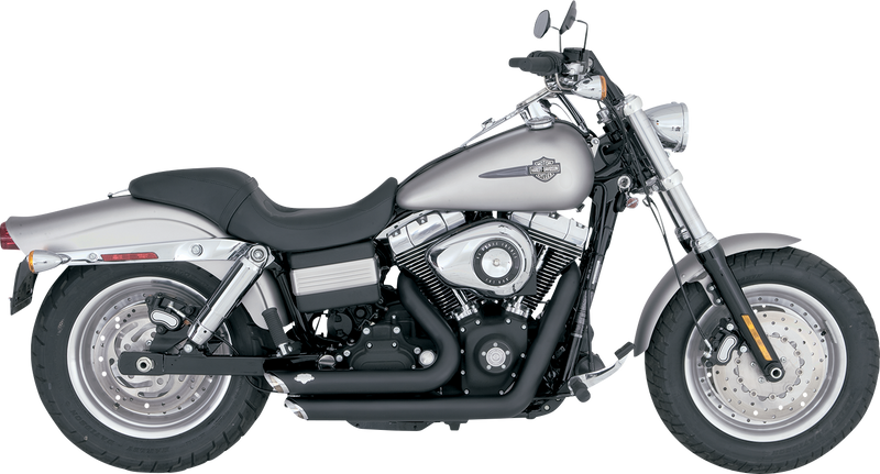 VANCE & HINES Shortshots Staggered Exhaust System - Matte Black - Dyna '06-'09