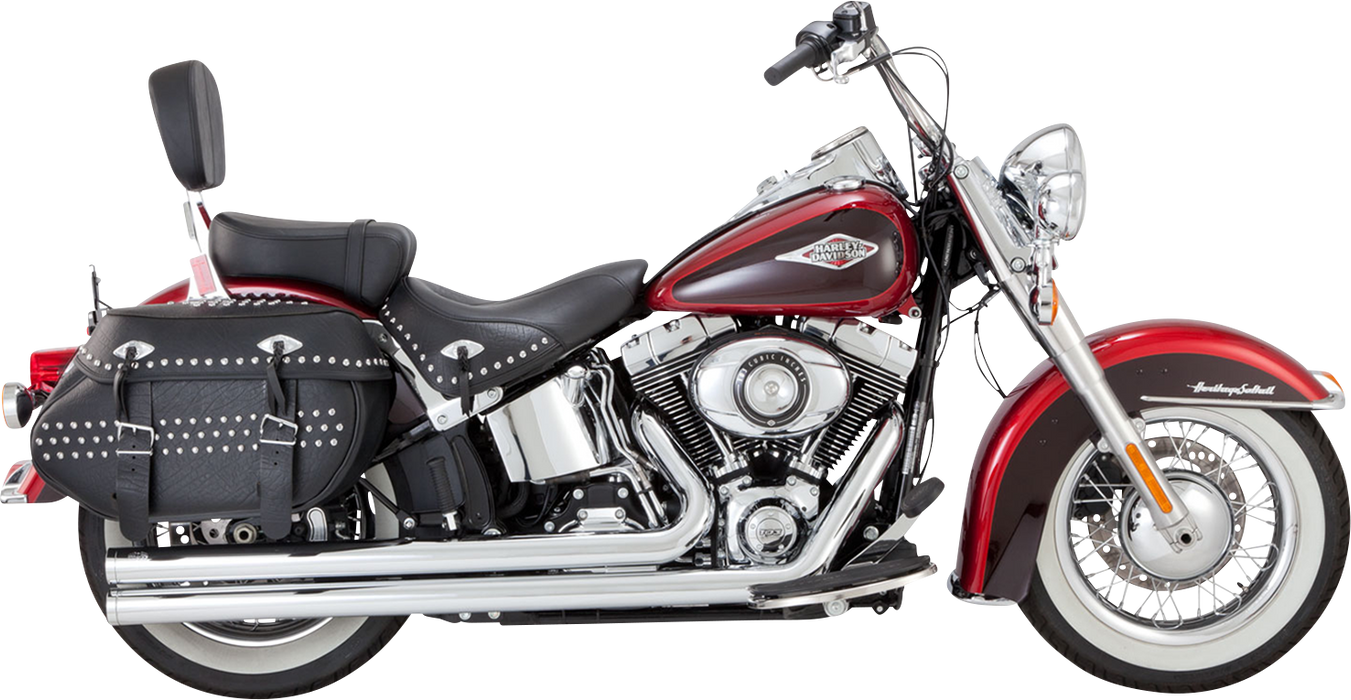 VANCE & HINES Big Shots Long Exhaust System - Chrome - '86-'17 SOFTAIL MODELS