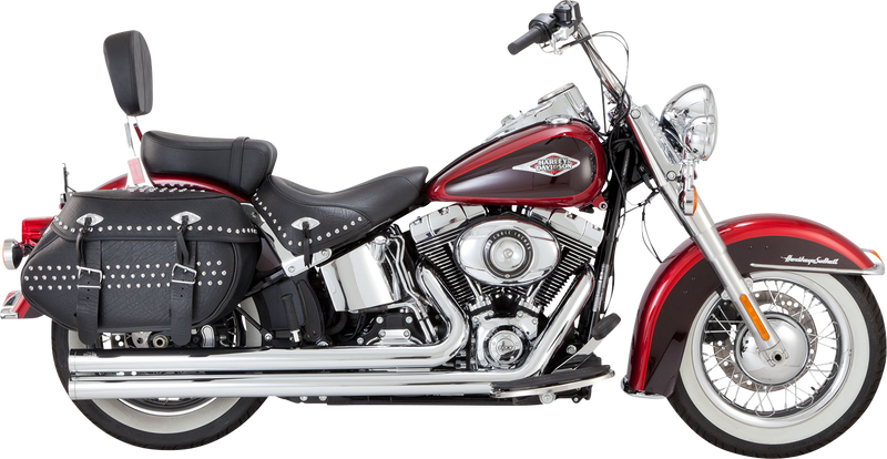 VANCE & HINES Big Shots Long Exhaust System - Chrome - '86-'17 SOFTAIL MODELS