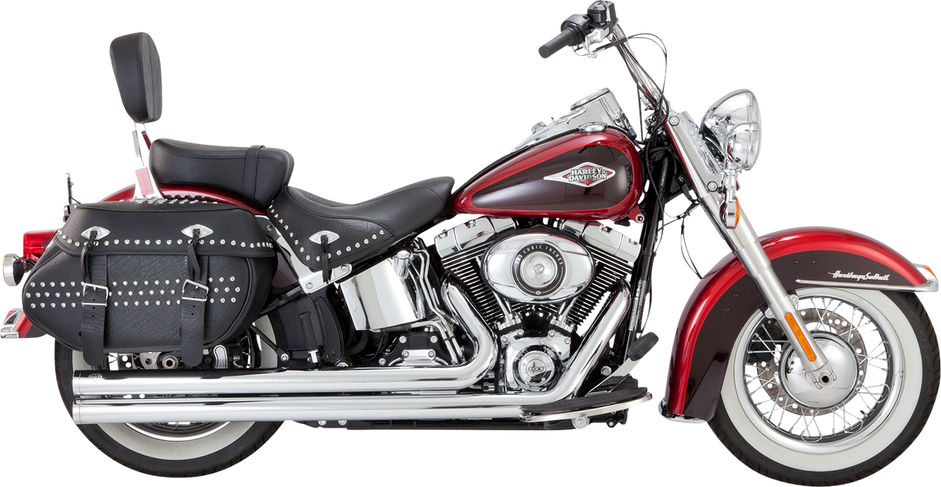 VANCE & HINES Big Shots Long Exhaust System - Chrome - '86-'17 SOFTAIL MODELS
