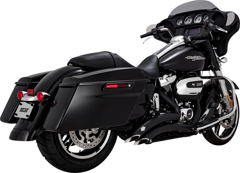 VANCE & HINES Big Radius Exhaust System - Black - '17-'24 TOURING MODELS