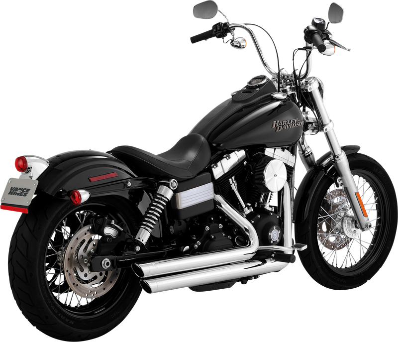VANCE & HINES Big Shots Staggered Exhaust System - Chrome - '10-'17 DYNA MODELS