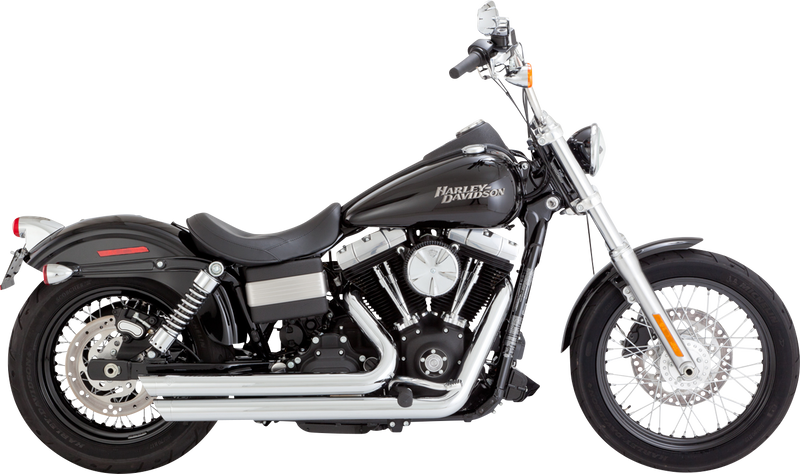 VANCE & HINES Big Shots Staggered Exhaust System - Chrome - '10-'17 DYNA MODELS