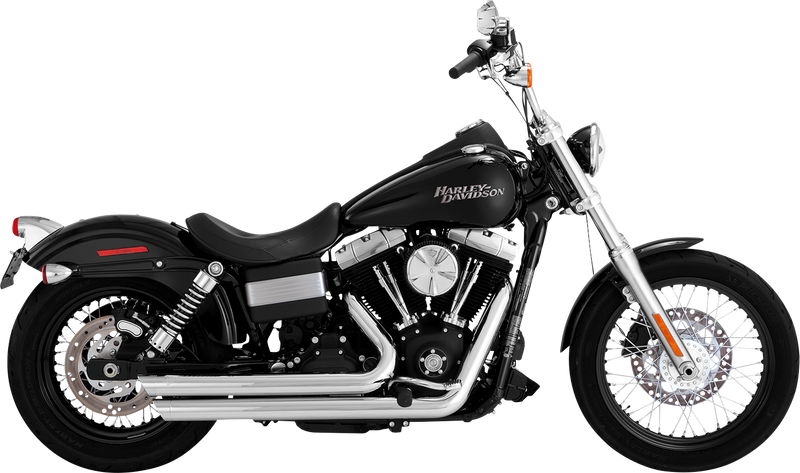 VANCE & HINES Big Shots Staggered Exhaust System - Chrome - '10-'17 DYNA MODELS