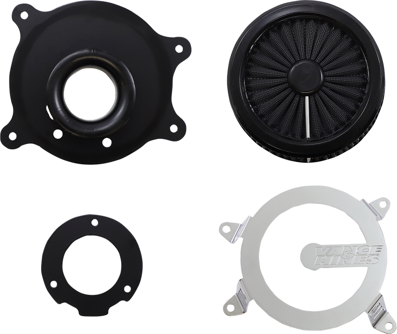 VANCE & HINES VO2 Cage Fighter Air Intake Kit - Chrome -'08-'17 SOFTAIL & TOURING