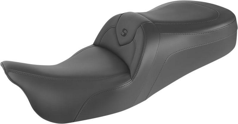 SADDLEMEN RoadSofa* Seat - Without Backrest - Black w/Black Stitching - '09-'25 Tri Glide, Ultra, Limited