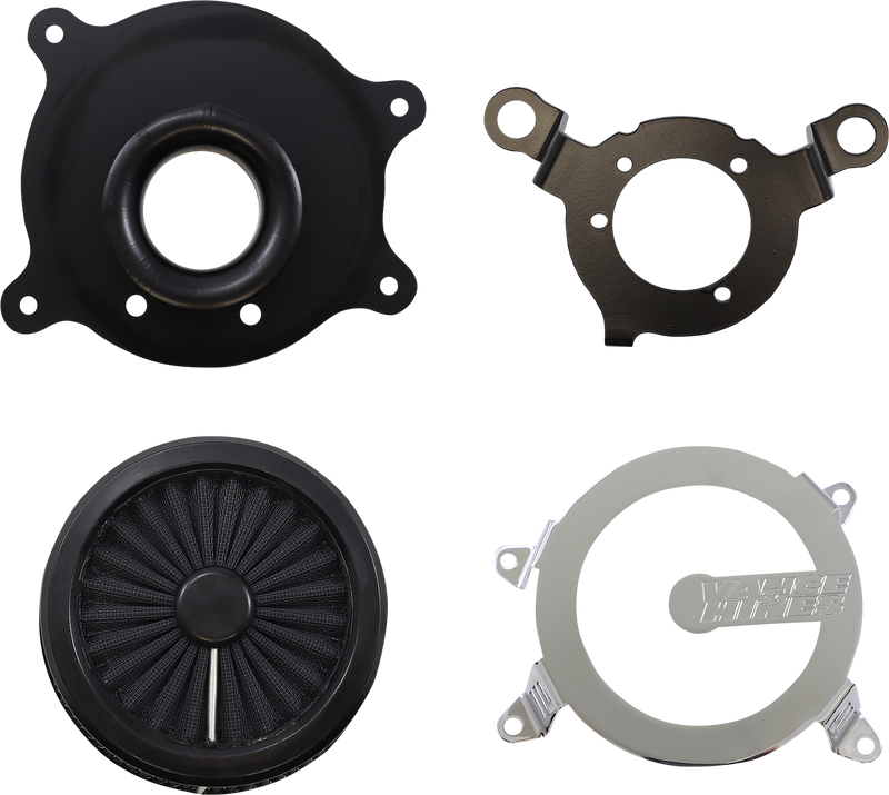 VANCE & HINES VO2 Cage Fighter Air Intake Kit - Chrome -'99-'17 DYNA & SOFTAIL & TOURING