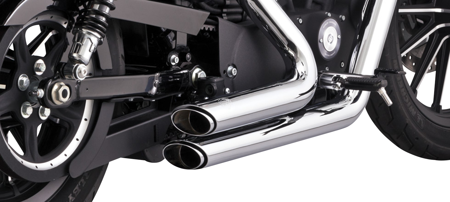 VANCE & HINES Shortshots Staggered Exhaust System - Chrome - '14-'21 SPORTSTER MODELS