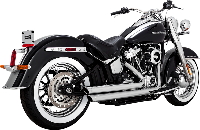 VANCE & HINES Big Shots Staggered Exhaust System - Chrome - '18-'24 SOFTAIL MODELS