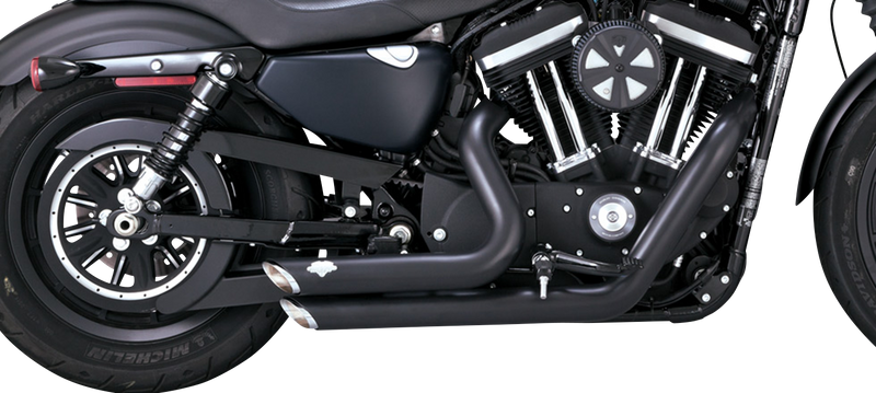 VANCE & HINES Shortshots Staggered Exhaust System - Black - Sportster '14-'22