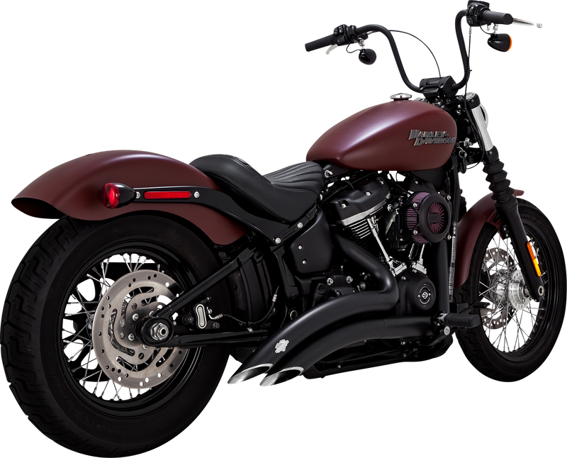 VANCE & HINES Big Radius Exhaust System - Black - '18-'24 SOFTAIL MODELS