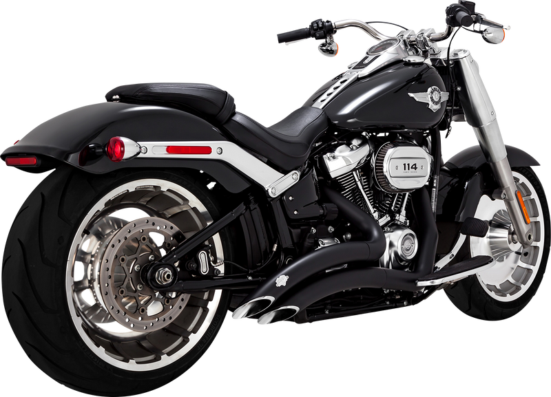 VANCE & HINES Big Radius Exhaust System - Black - '18-'24 SOFTAIL MODELS