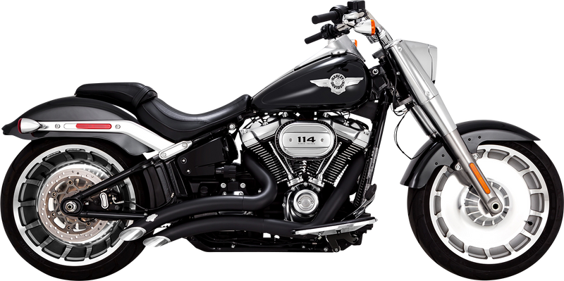 VANCE & HINES Big Radius Exhaust System - Black - '18-'24 SOFTAIL MODELS