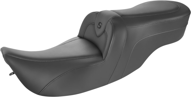SADDLEMEN RoadSofa™ Seat - without Backrest - Black w/ Black Stitching - Touring '97-'07